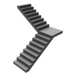 single bend staircase configuration