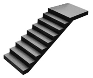 straight-staircase configuration