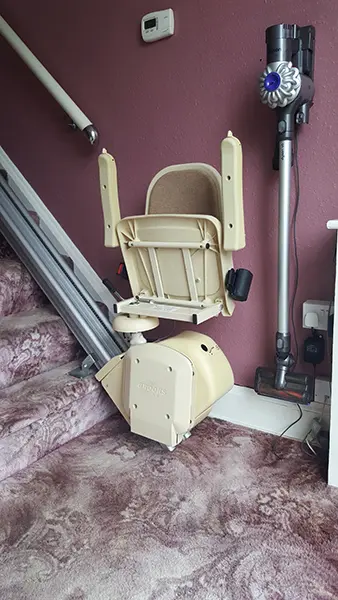 Brooks slimline straight stairlifts to rent from Central Mobility